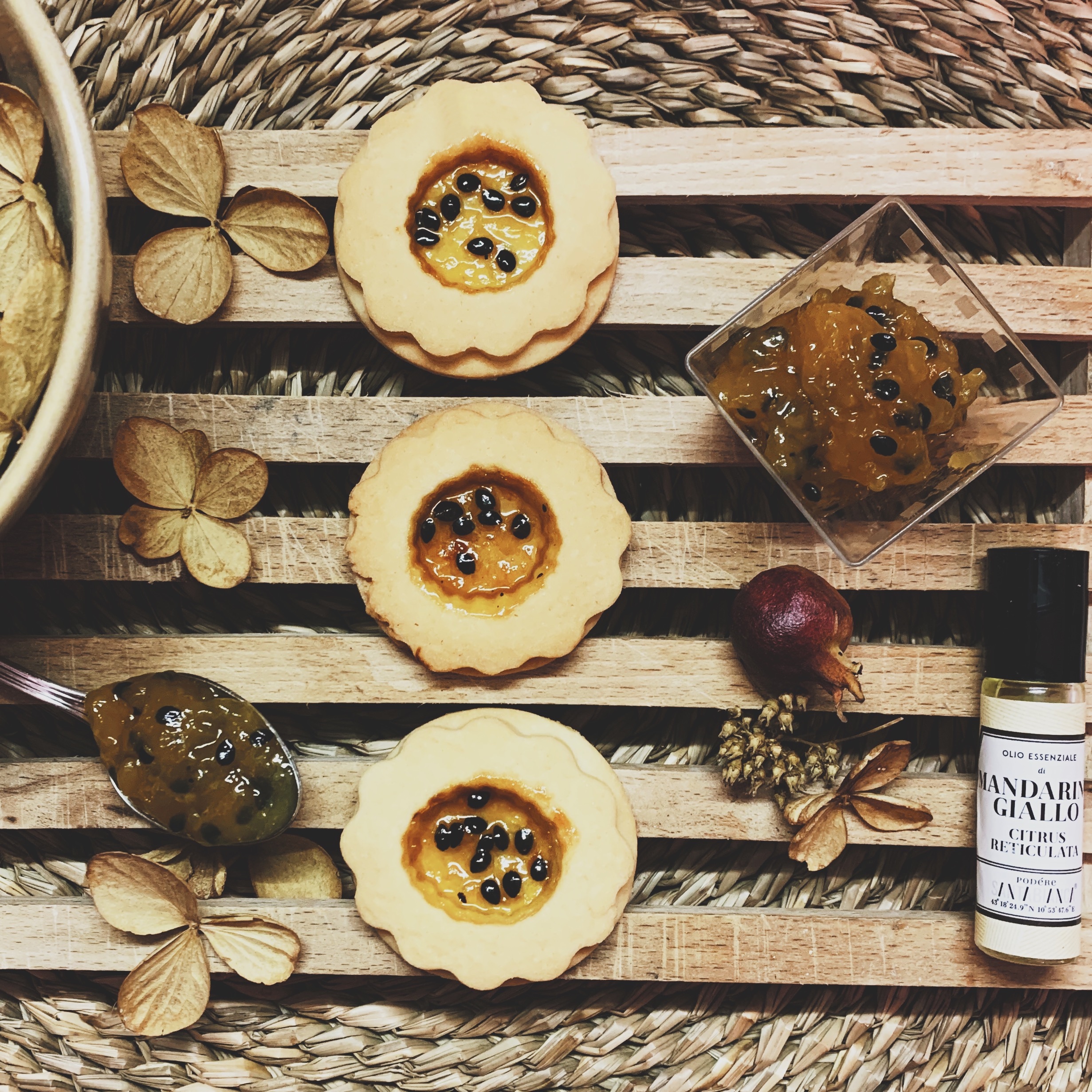 biscotti mandarino e frutto passione